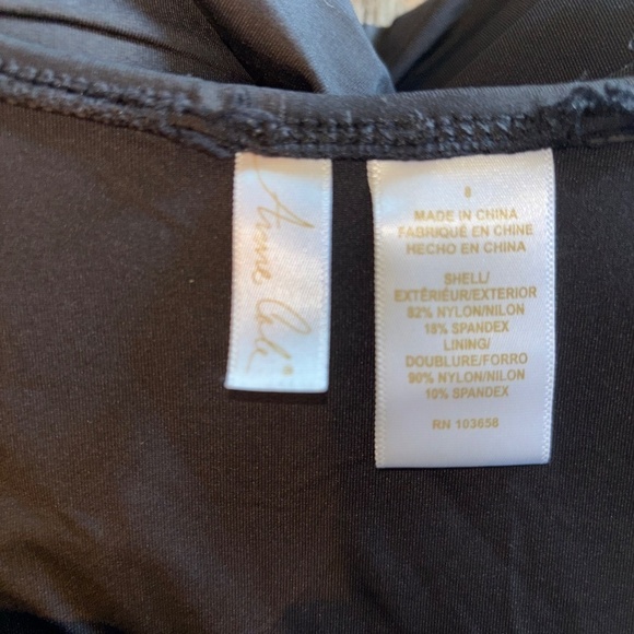 Anne Cole twist front black one piece swimsuit Sz 8 - Picture 9 of 9